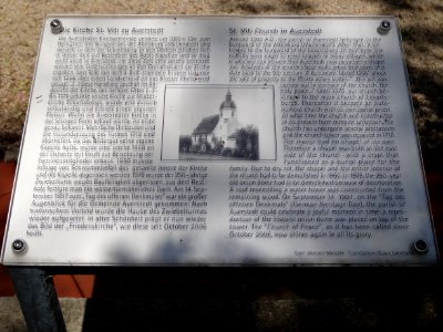 Infotafel an der Kirche von Auerstedt 1