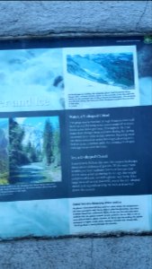 Informative sign in front of Grizzly falls