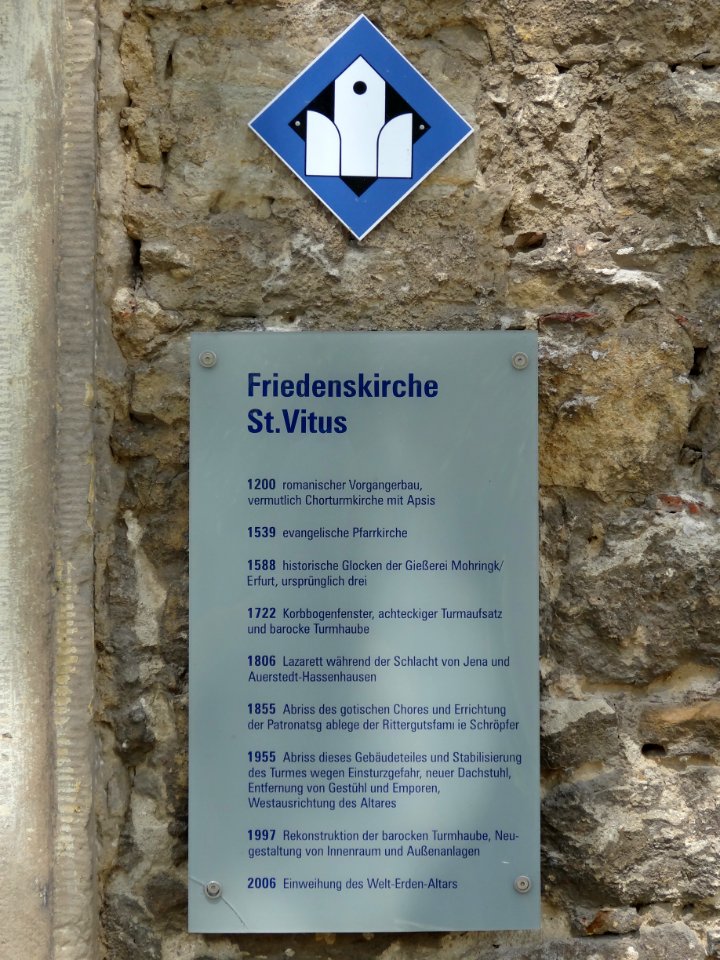 Infotafel an der Kirche von Auerstedt 2