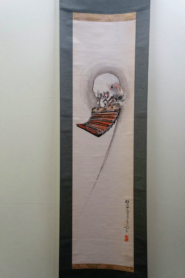 Inokuma Nyudo, head of a demon that is holding the sleeve of its enemy's armor, by Ito Seiu - Edo-Tokyo Museum - Sumida, Tokyo, Japan - DSC06886