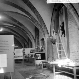 Inrichtingen tentoonstelling Berlijn bolwerk der vrijheid te Den Haag . Overzi, Bestanddeelnr 912-1504