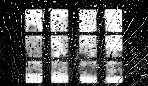 Inside automatic car wash in Spekeröd 5 - black and white version