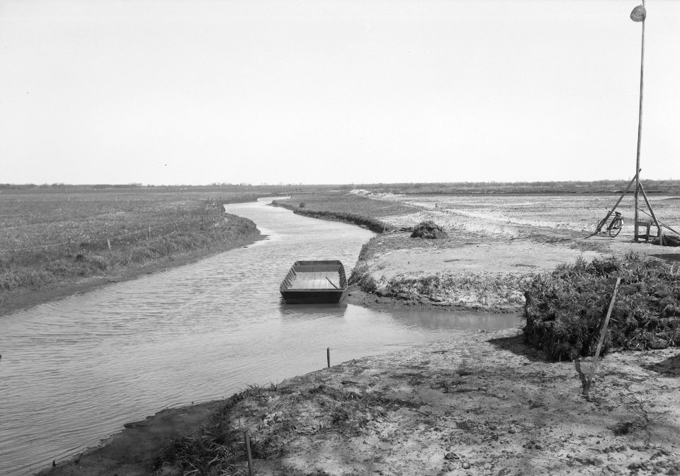 Inpoldering en bemaling, polders, kanalen, boten, wapserveen, wapserveense aa, Bestanddeelnr 159-0832