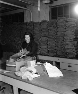 Inpakken van pakketten voor het Commissariaat voor Gerepatrieerden uit Nederland, Bestanddeelnr 901-4120