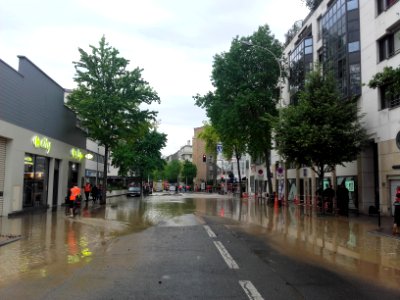 Inondation, boulevard Clémenceau, Courbevoie, 04-06-2019 01