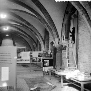 Inrichtingen tentoonstelling Berlijn bolwerk der vrijheid te Den Haag . Overzi, Bestanddeelnr 912-1505
