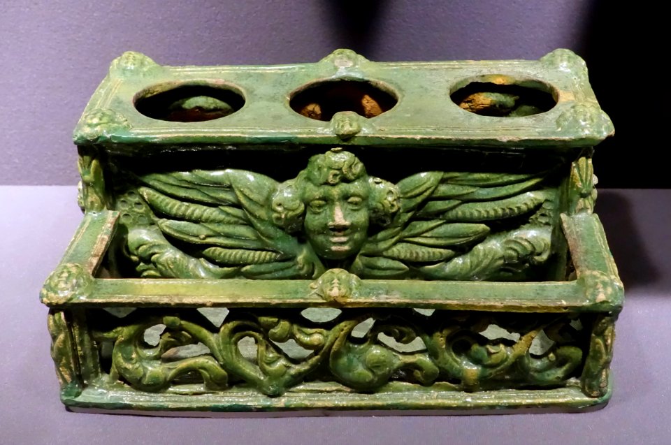 Inkstand, Switzerland, 1500s, ceramic - Museum of Anthropology, University of British Columbia - DSC09053