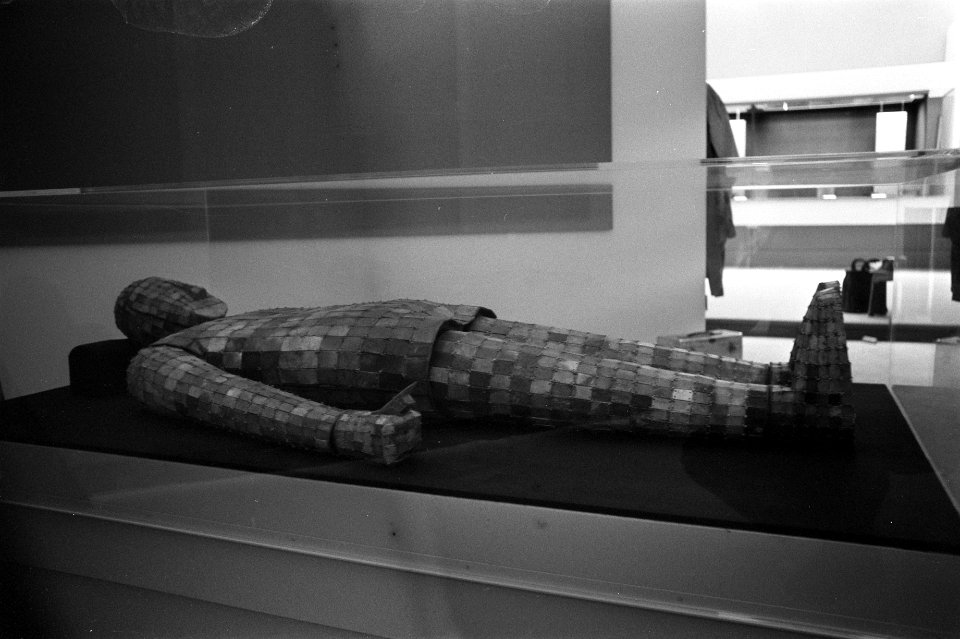 Inrichten tentoonstelling oudheidkundige vondsten uit China in Rijksmuseum, Bestanddeelnr 927-6150