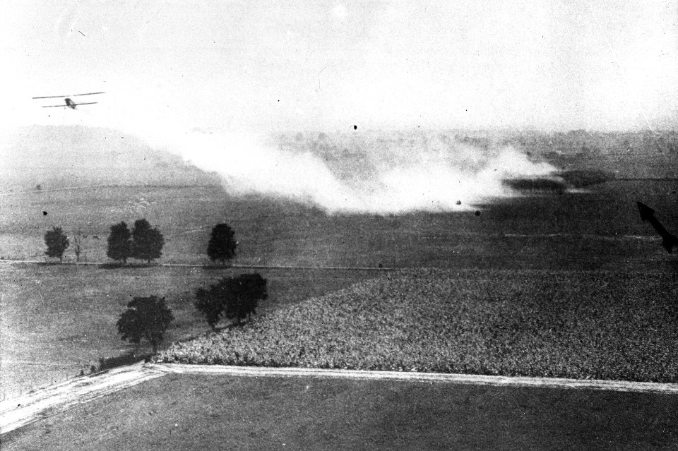 Insecten, bestrijdingen, vliegtuigen, rupsen, Bestanddeelnr 193-0220