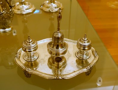 Inkstand, Lisbon, Portugal, c. 1822 to c. 1843, silver - Museu Nacional de Soares dos Reis - Porto, Portugal - DSC00558