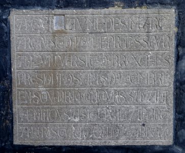 Inscription - La Cambre Abbey - Brussels, Belgium - DSC07964