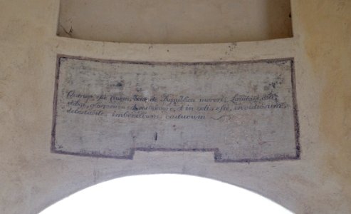Inscription 1 - Temple of Ancient Virtue, Stowe - Buckinghamshire, England - DSC07390