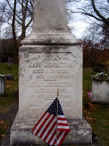 Inscription on the Johnston monument, Beulah Presbyterian Church Cemetery