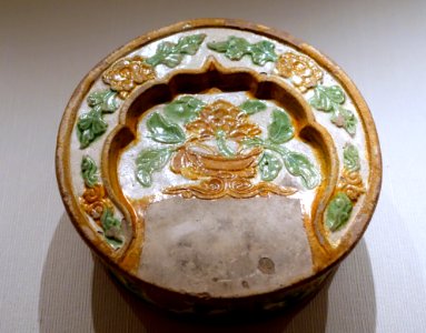 Inkstone, North China, Liao dynasty, 11th-12th century AD, stoneware with polychrome glaze - Ethnological Museum, Berlin - DSC01967
