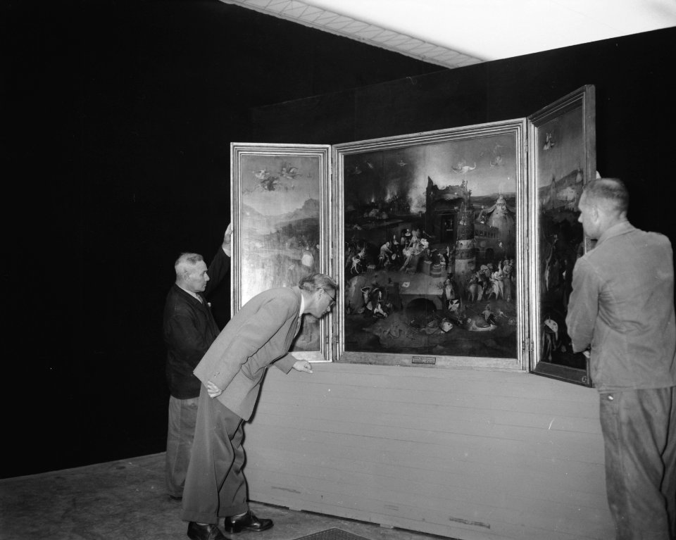 Inrichten van een jubileumtentoonstelling in het Rijksmuseum t.g.v. het 150 jari, Bestanddeelnr 909-6584