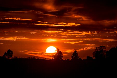 Sun evening sky abendstimmung photo