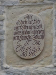 Inscription house Roßleben