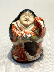 Incense Container in Shape of Ofuku by Ninnami Dohachi (1783-1855), Edo period, 19th century, with overglaze enamel - Tokyo National Museum - DSC05259