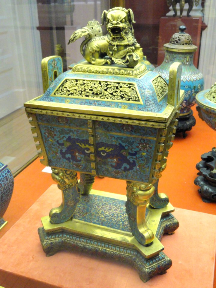Incense Burner with Taoist symbols, 1736-1795 - Chinese Cloisonné Collection - George Walter Vincent Smith Art Museum - DSC03720