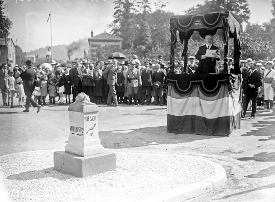 Inauguration de la Voie sacrée, discours de M. Poincaré