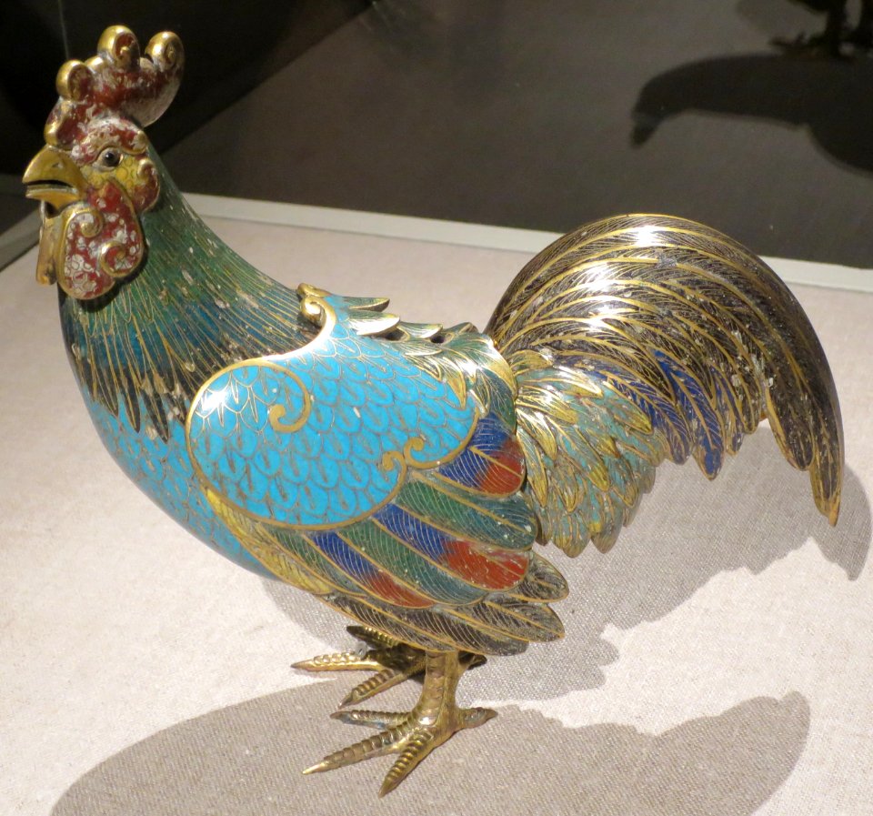 Incense burner in shape of rooster, Qing dynasty, Metropolitan Museum of Art