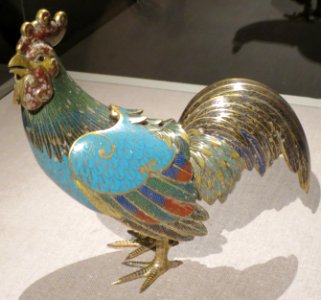 Incense burner in shape of rooster, Qing dynasty, Metropolitan Museum of Art