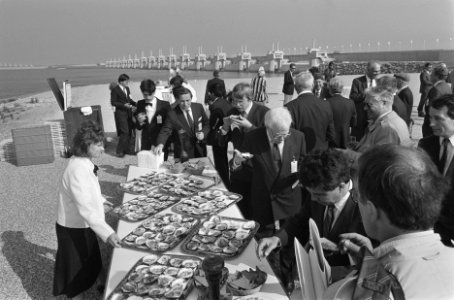 In gebruikstelling Oosterscheldedam in aanwezigheid vele gasten, waarmee Deltawe, Bestanddeelnr 933-7795