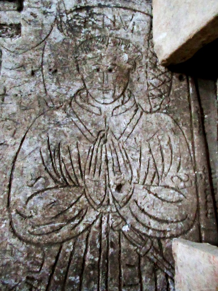 Incised tomb slab, St Mary, Welford
