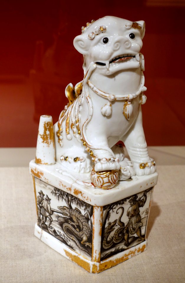 Incense holder, Dehua ware, China, c. 1690-1720 AD, with later enameling attributed to Ignaz Preissler, Germany, porcelain - Peabody Essex Museum - DSC07767