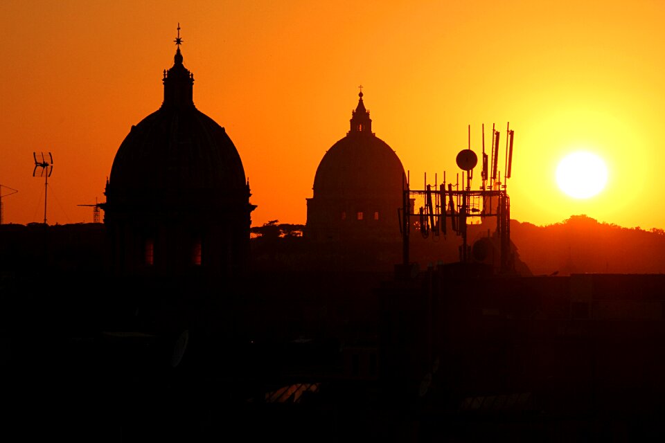 Sunset city rome