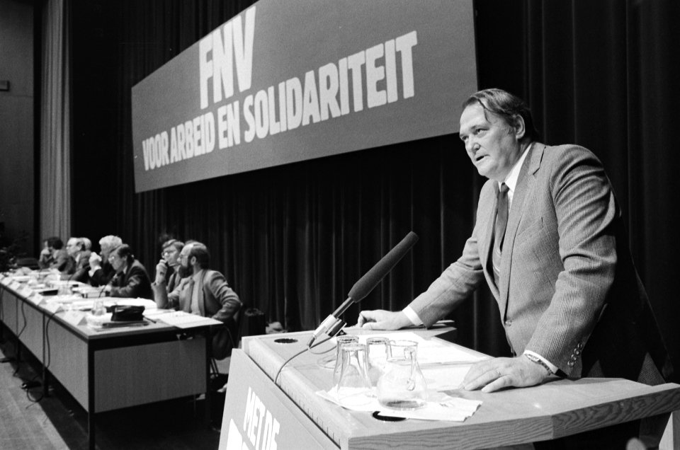 In Amsterdam begon vandaag het congres van de FNV Herman Bode ( vice voorzitter, Bestanddeelnr 933-1016