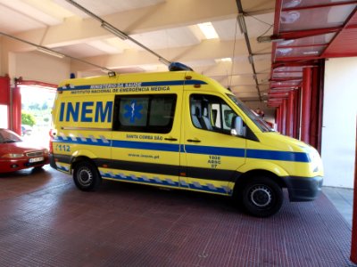 INEM ambulance of the fire department of Santa Comba Dao, Portugal pic photo