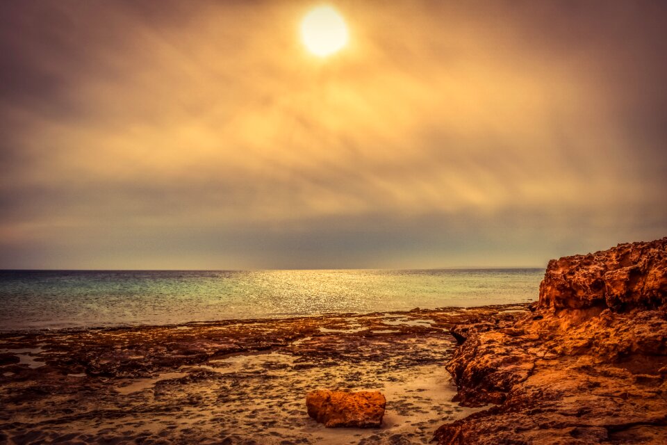 Cloudy hazy afternoon
