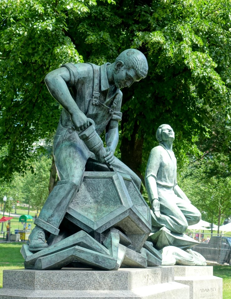 Industry by Arcangelo Cascieri and Adio DiBiccari, 1958, dedicated 1961 - Parkman Plaza, Boston Common - Boston, MA -DSC06747