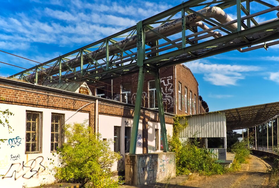 Abandoned industrial building lapsed