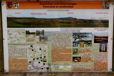 Info board Ausichten und Verbindungen Niederanven