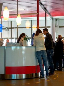 Info desk at Stena Line terminal, Frederikshavn