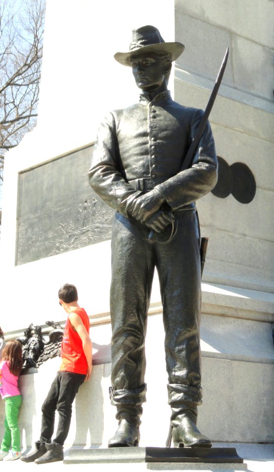 Infantry statue 02 - NW corner - General William Tecumseh Sherman Monument - Sherman Plaza - Washington DC - DSC08323