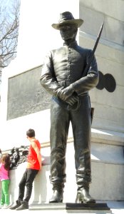 Infantry statue 02 - NW corner - General William Tecumseh Sherman Monument - Sherman Plaza - Washington DC - DSC08323