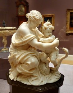 Infant Hercules and the Serpent, attributed to Gerard van Opstal, Franco-Flemish, mid 1600s, ivory - California Palace of the Legion of Honor - DSC07755