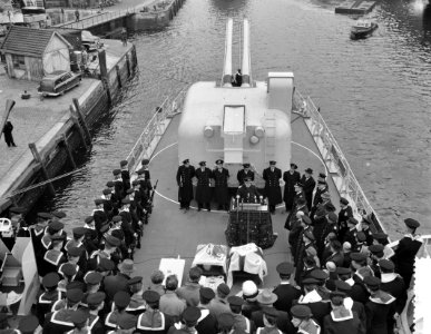 Indienststelling Hr. Ms. Onderzeebootjager Limburg bij De Schelde Vlissingen, Bestanddeelnr 908-1153