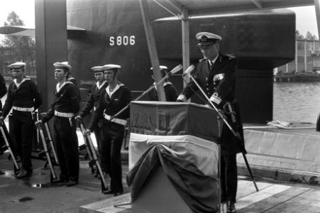 Indienststelling onderzeeboot Zwaardvis bij de RDM te Rotterdam, Bestanddeelnr 925-8170