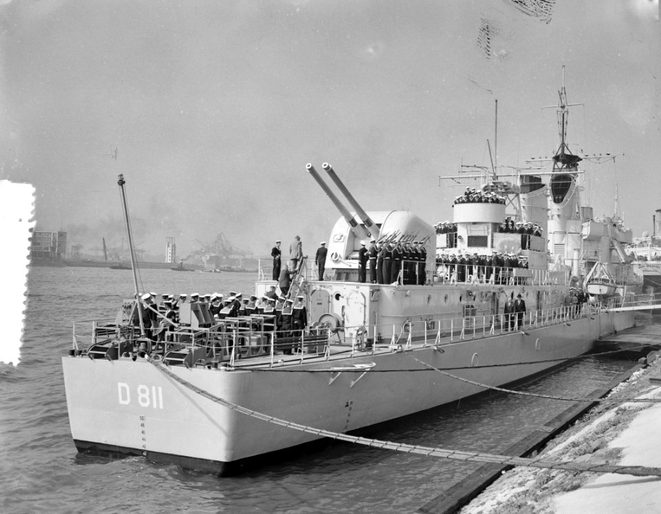 Indienststelling onderzeebootjager Gelderland Rotterdam, Bestanddeelnr 907-2821