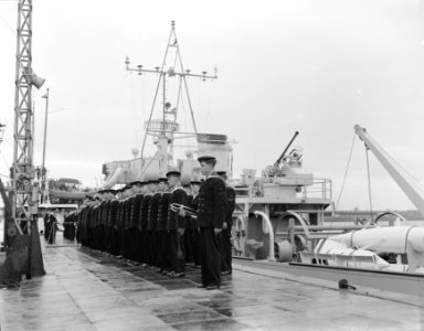 Indienstelling Hr. Ms. mijnenveger Grijpskerk te Slikkerveer, Bestanddeelnr 908-1499