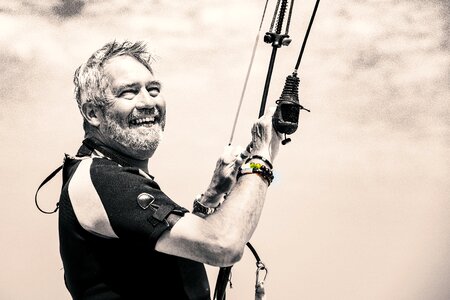 Netherlands kitesurfer wind