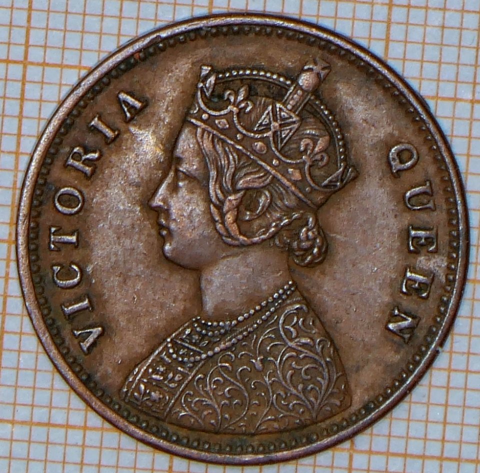 India - British, One Quarter Anna 1862 - obverse