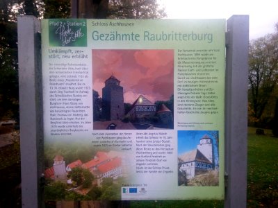Infoboard Schloss Aschhausen
