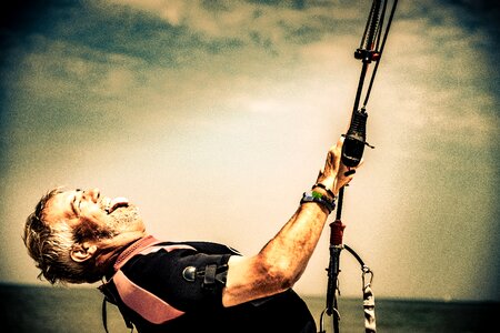 Netherlands kitesurfer wind