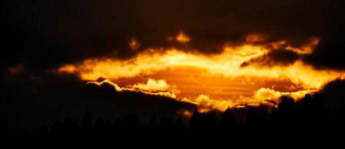 Abendstimmung setting sun cloud photo