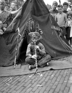 Indianenkamp op de Noordermarkt, opperhoofd Palmvoet, Bestanddeelnr 909-7370